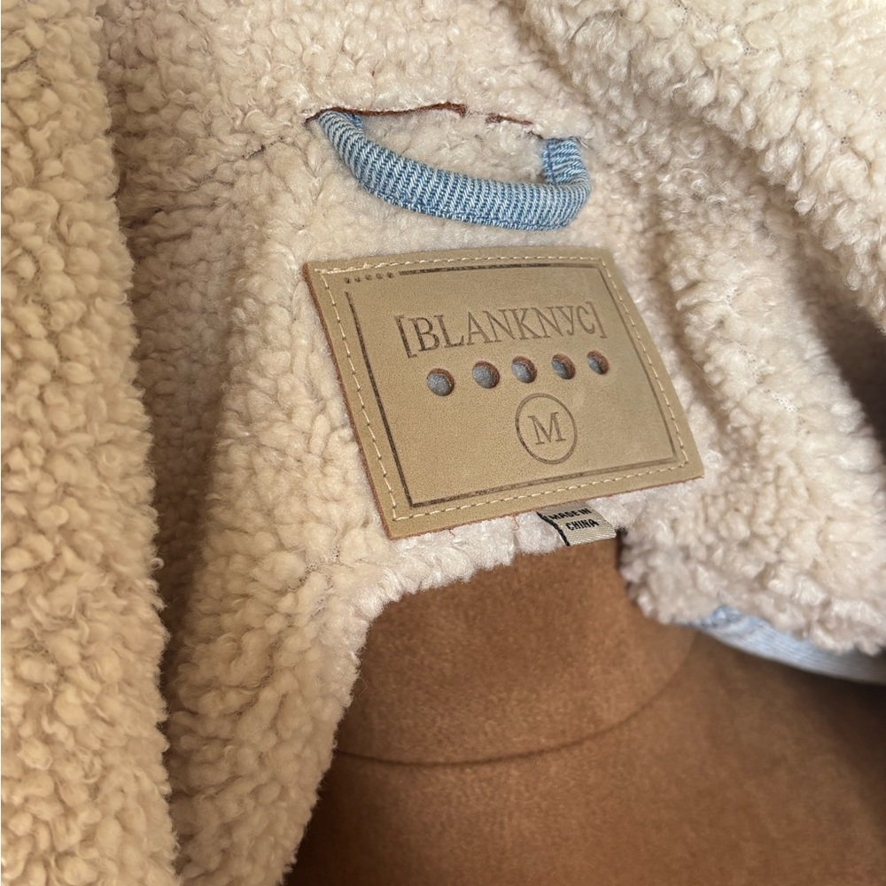 Blank NYC Light Blue Denim and Suede Shaper Jacket • Moto Style - Picture 10 of 10